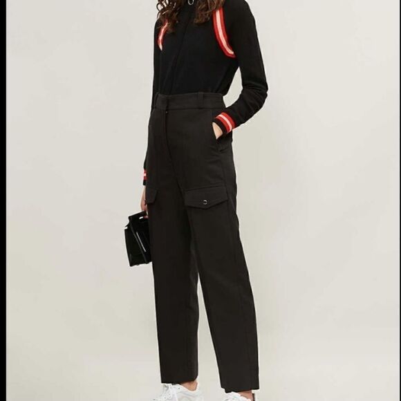 SANDRO Hodei Cargo Black Trouser - Picture 1 of 16